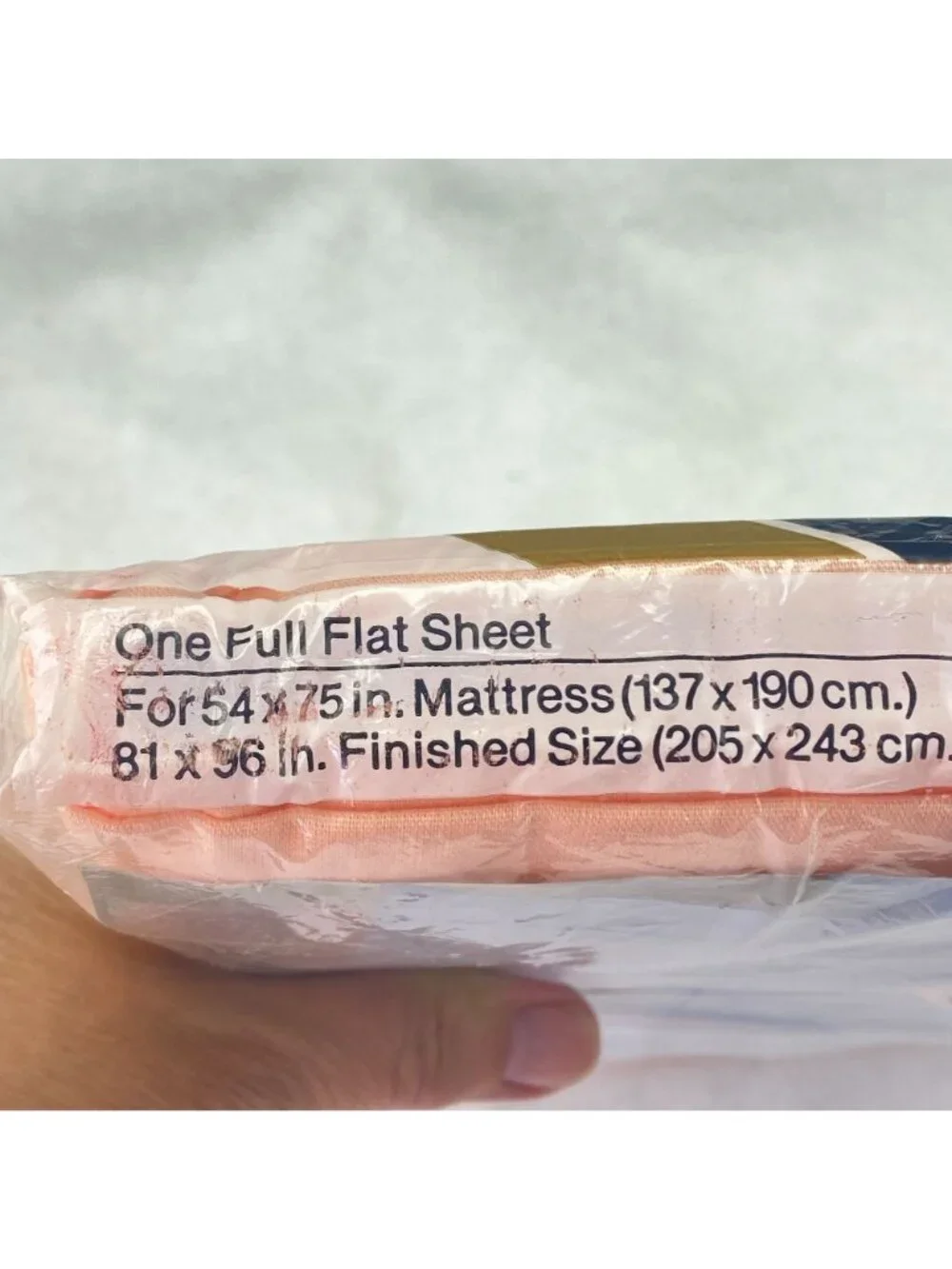 Vintage Cotton Blend Full Flat Sheet Peach Orange NEW Tastemaker Stevens